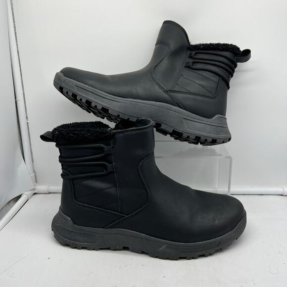 Eddie Bauer Boots Womens 9 Siren Insulated Winter Black Zip - Picture 1 of 8